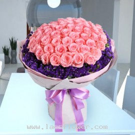 66 Pink Roses Bouquet